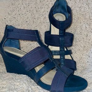 Navy blue wedges